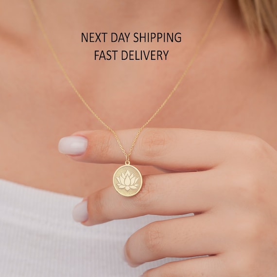 925K Sterling Silver Lotus Flower Necklace, Elegant Lotus