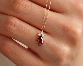 Elegant Birthstone Jewelry Gifts for Mother, 14K Solid Gold Personalized Necklace, Dainty Birthday & Graduation Gift for Her Women Daughter