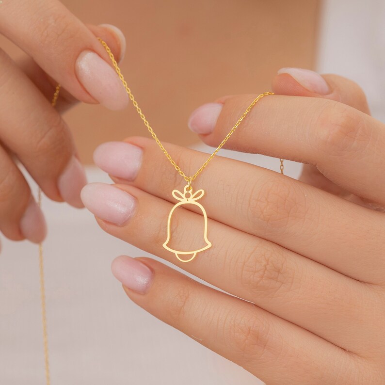 Gold Christmas Charm Necklace Christmas Jewelry Holiday Etsy