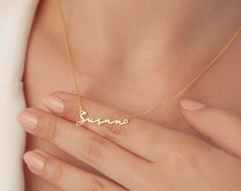 Personalized Name Necklace, Gold Name Necklace, Minimalist Name Necklace, Sterling Silver Necklace, Perfect Gift for Her, Personalized Gift