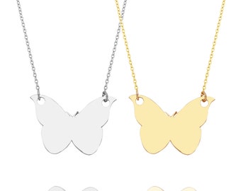 925 Sterling Silver Butterfly Necklace, Tiny Butterfly Necklace, Silver Butterfly Pendant, Memorial Gift Jewelry, Gifts for Her