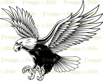 Bald Eagle ~ SVG PNG PDF ~ Amerikaanse Bald Eagle ~ bestand knippen ~ Cricut ~ silhouet ~ sticker ~ sticker ~ T-shirt ~ tuimelaar