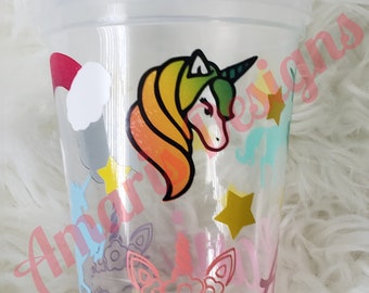 Children's Personalized plastic tumbler with Straw