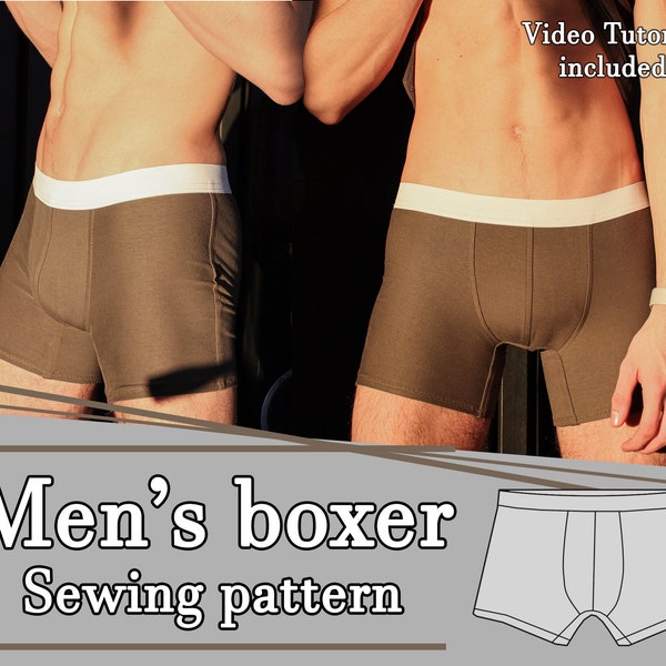 Mens boxer briefs - underwear sewing pattern