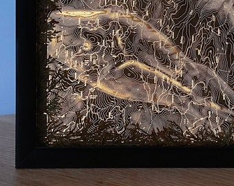 Ground No. 4 | Illuminated desk art | Map art
