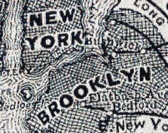 New York City Black & White Map Blanket | 100% Cotton Woven Throw | Wall Hanging | Tapestry | Map Art | Couch Cover | Unique Textile Gift