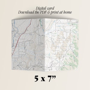 Afdrukbare kaartwenskaart "Mappy Holidays": digitale download van 5 x 7"
