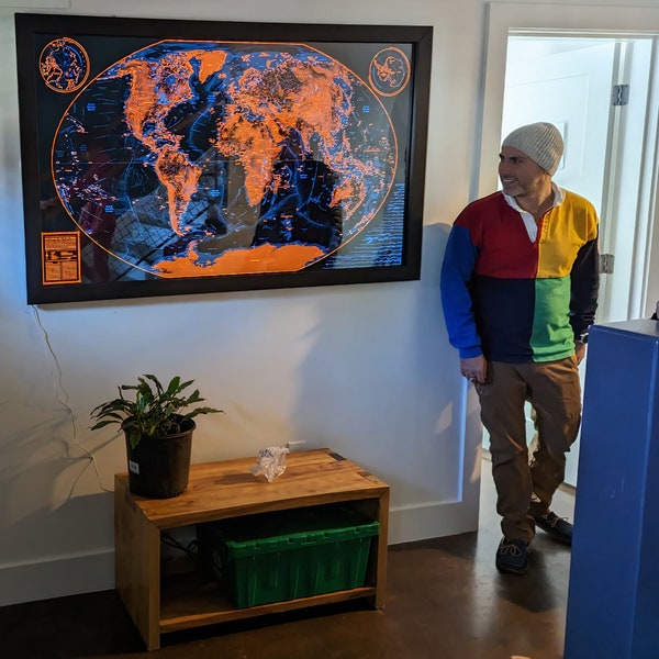 Illuminated World Map: 2022 Physical Atlas Plate