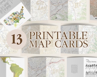 13x Printable 5x7" Cards • birthday + greeting + holiday + love cards