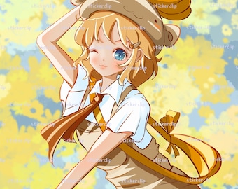 Ilustración de anime personalizada: Arte digital estilo años 90 (cuerpo completo)
