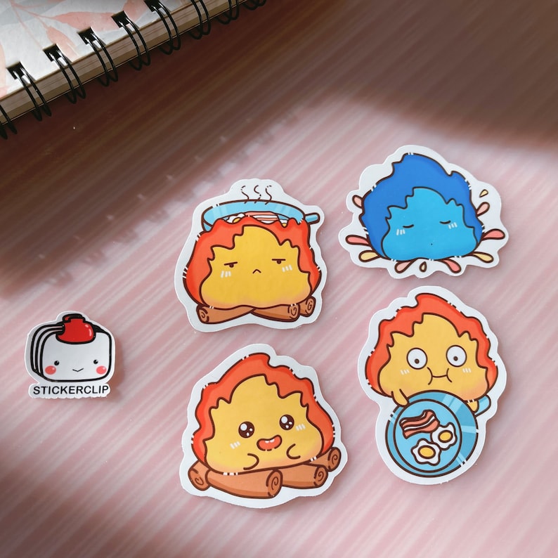 4PCS Fire Stickers, Handmade Inspired Stickers - Etsy