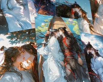 15 pcs BL kiss postcard set, Boy love mini wall art, MDZS stickers