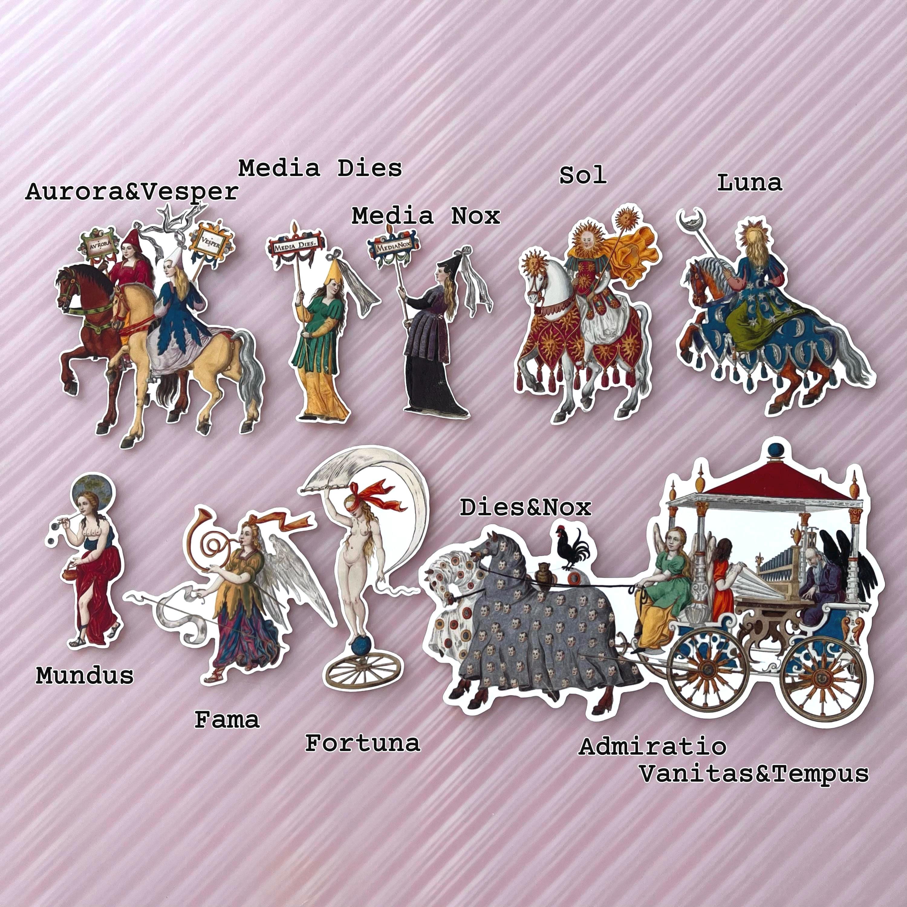 Medieval Knight Stickers, Historical Fantasy Art Vinyl Decals, Female ...