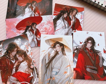 6styles BL postcard set, boy love mini print,  Danmei sticker, TGCF gift
