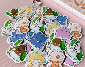 Adorable 16pcs Poke Sticker Collection Anime Stickers, Cartoon Stickers