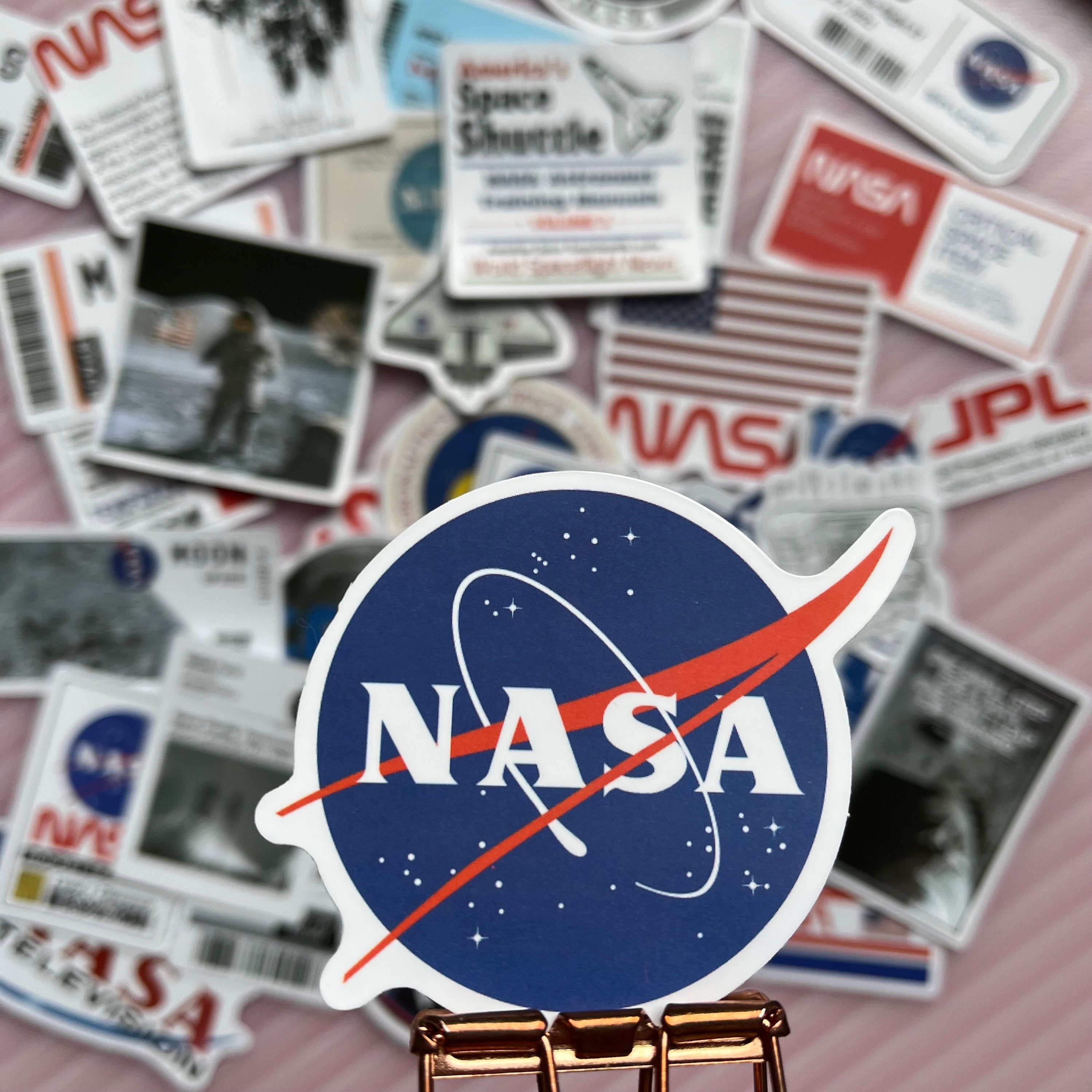 High-quality Stickers NASA 13-piece Set Emblem Car Sticker Sticker Contour  Cut Astronaut Space Car Motorcycle RC Model Making 