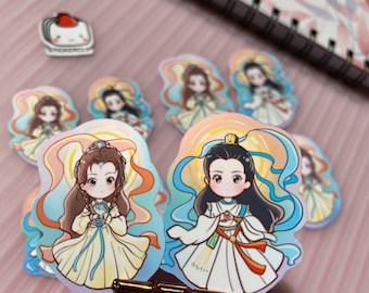 Till The End of The Moon Stickers: Tantaijin & Lisusu Chibi Decals