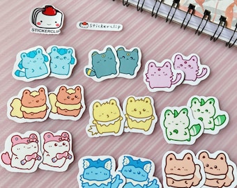 Paquete de pegatinas de Eevee, calcomanías Kawaii (9 unidades)