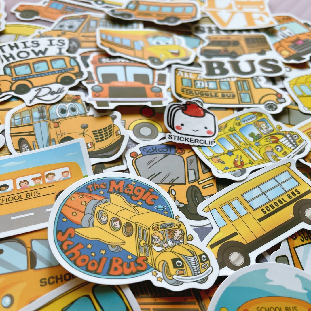 School Bus Sticker Setschool Bus Driver Tschool Bus Etsy