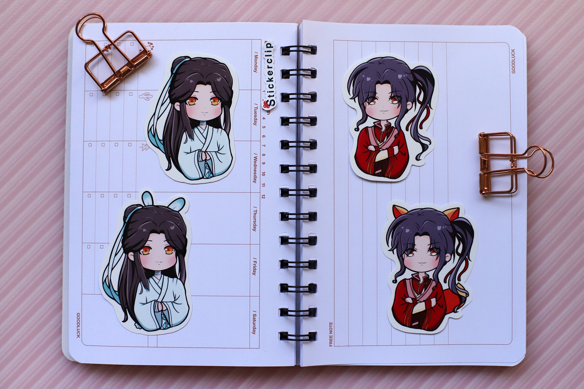 TGCF Chibi Stickers: Heaven Official's Blessing, Xie Lian & Hua Cheng