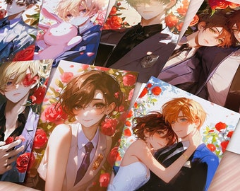 Prince postcard sticker set, Fall In Love prints , boy group wall art
