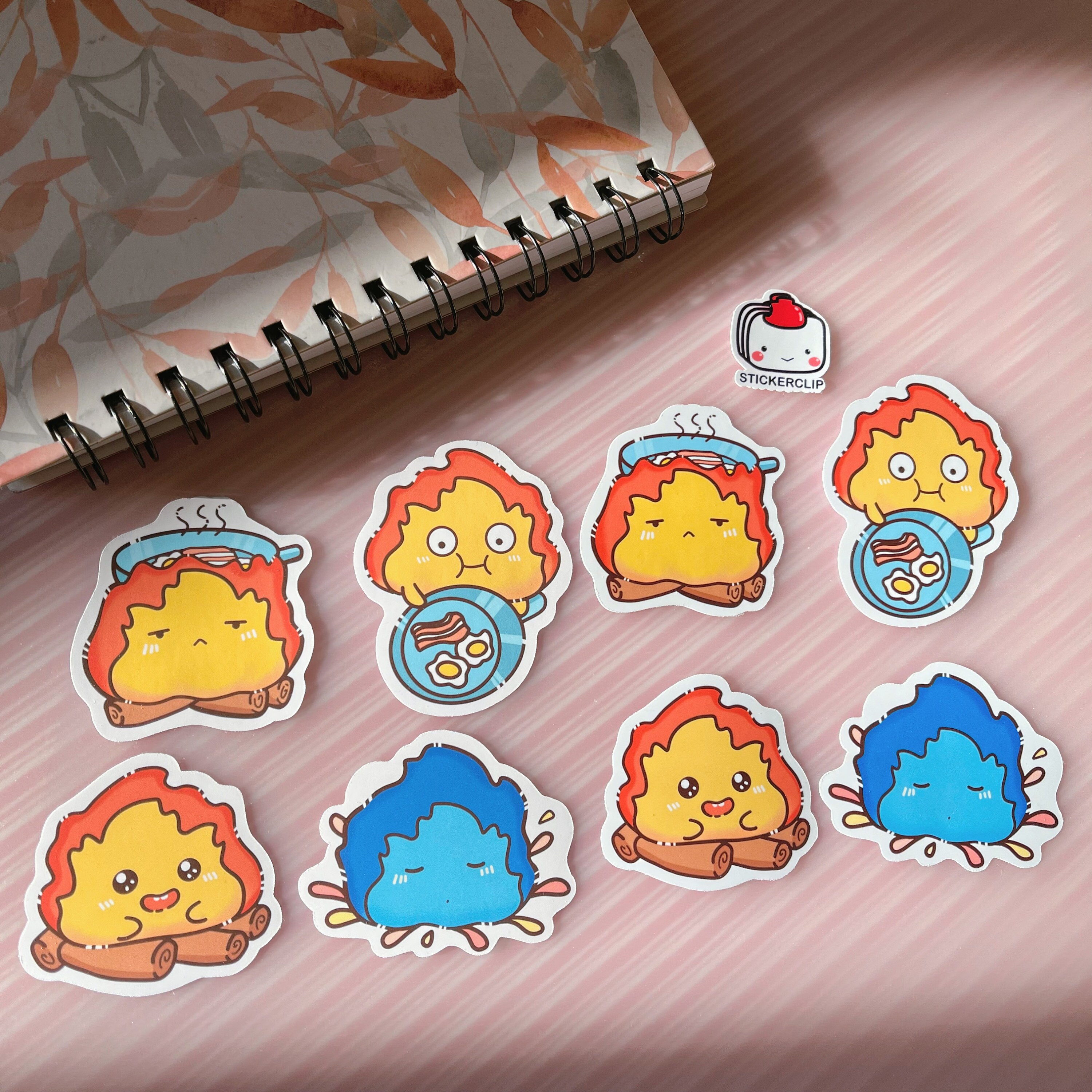 Fire Comic Sticker 4PCS Fire Stickers, Handmade Inspired Stickers - Etsy