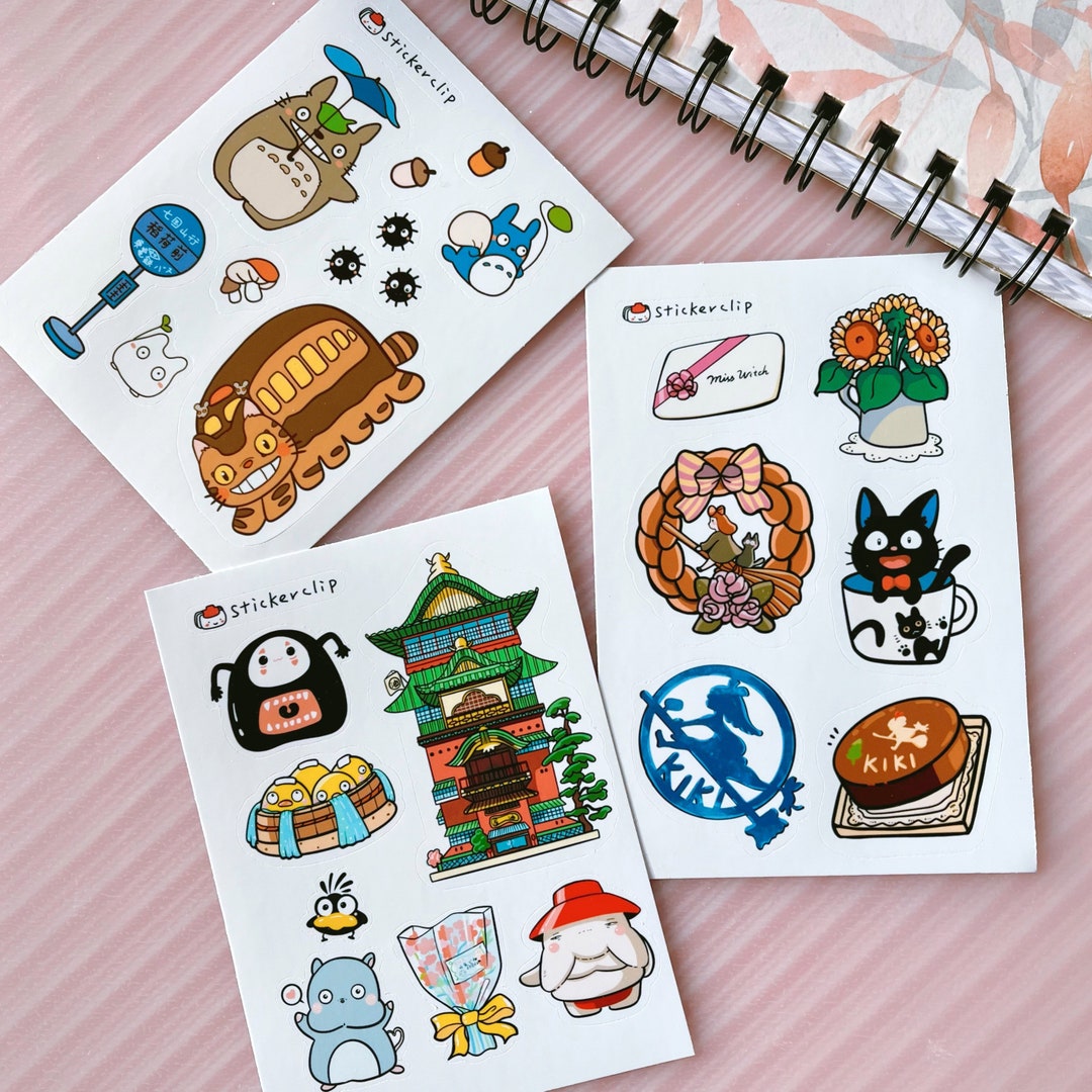 Cute Anime Sticker Set Totoro Stickers Kiki Sticker Etsy