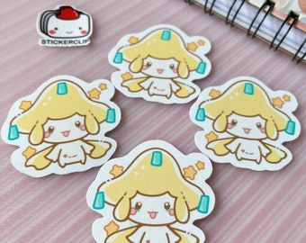 Jirachi Glossy Vinyl Sticker: Kawaii Anime Decal