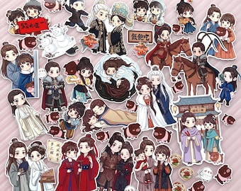 14 New Designs Added! Chibi Warrior Stickers, POJ XieZheng FanChangyu Decals, Laptop Decor Set