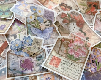 Floral Butterfly Scrapbook Stickers: Decorative Planner Stickers (20pcs)