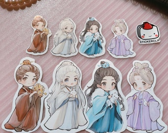 Chang Xiang Si Chibi Stickers: Xiaoyao, Xiangliu, Tushanjing, Cangxuan
