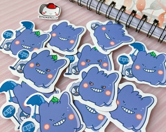 Gengar Totoro Vinyl Sticker: Anime Laptop Decal