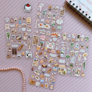 ästhetischer Alltag Scrapbooking Aufkleber, Journal Aufkleber, Scrapbooking dekorative Abziehbilder, Möbel Aufkleber, Kalender Aufkleber