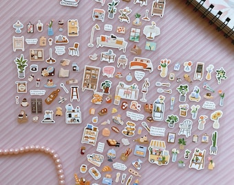 Daily Life Scrapbooking Sticker Sheet, Home Garden Kitchen Decals