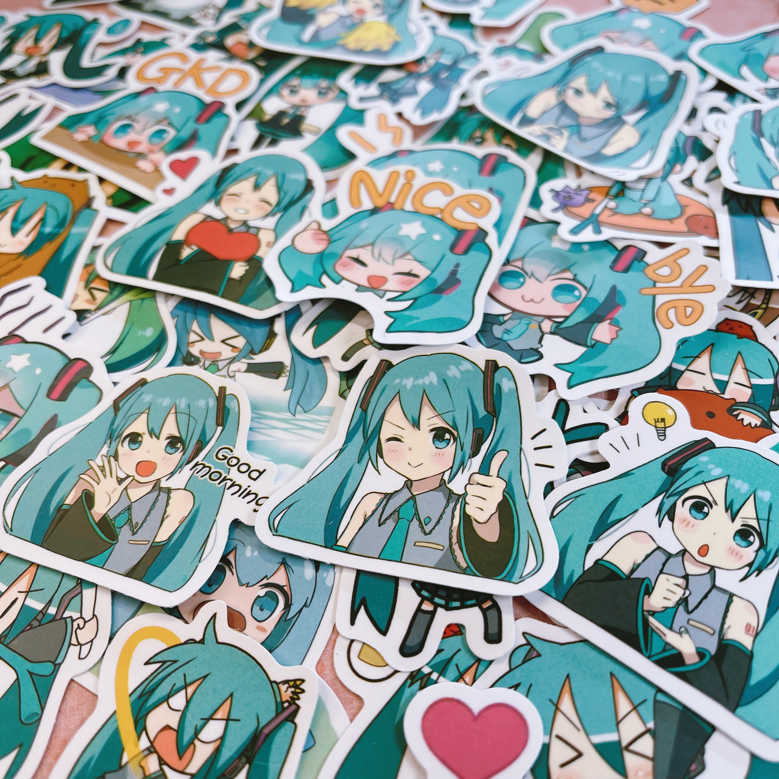 Cute Hatsuna Miku Sticker Decals for Car Bumper Windows, Laptops – Nekodecal