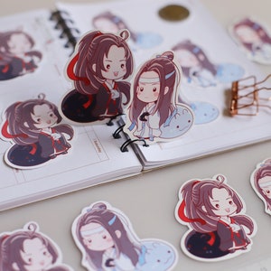 Stickers lapin chibi Mo Dao Zu Shi-MDZS -Drame chinois The Untamed -WeiWuXian -Lan WangJi -Weiying-Lanzhan -Wangxian -boy love