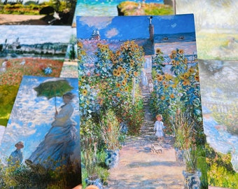 Monet Impressionist Art Postcard Set: Water Lilies, Impression Sunrise
