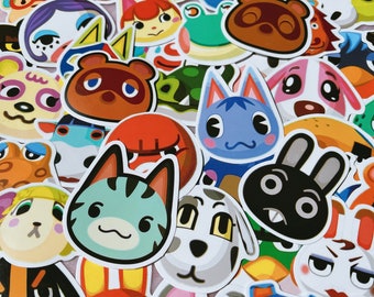 Kawaii Animal Cartoon Stickers: Island Resident Pack (50pcs)