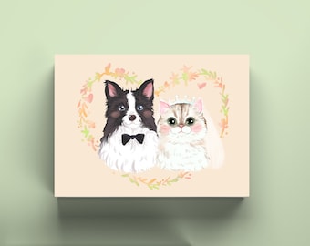 Portrait d'animal de compagnie personnalisé : peinture numérique personnalisée (fichier numérique)