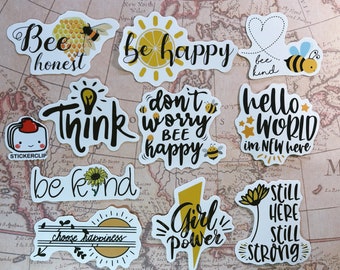 10 PCS Inspirational Quote Stickers, Mental Health Motivational Words, Laptop Decals Bundle - Stickerclip