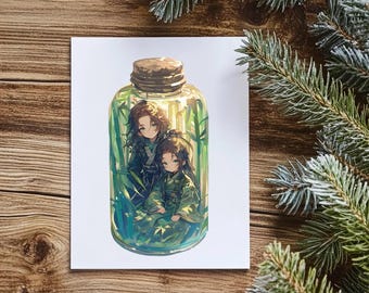 SVSSS BingQiu Chibi Art Print: Danmei Boy Love-stickers
