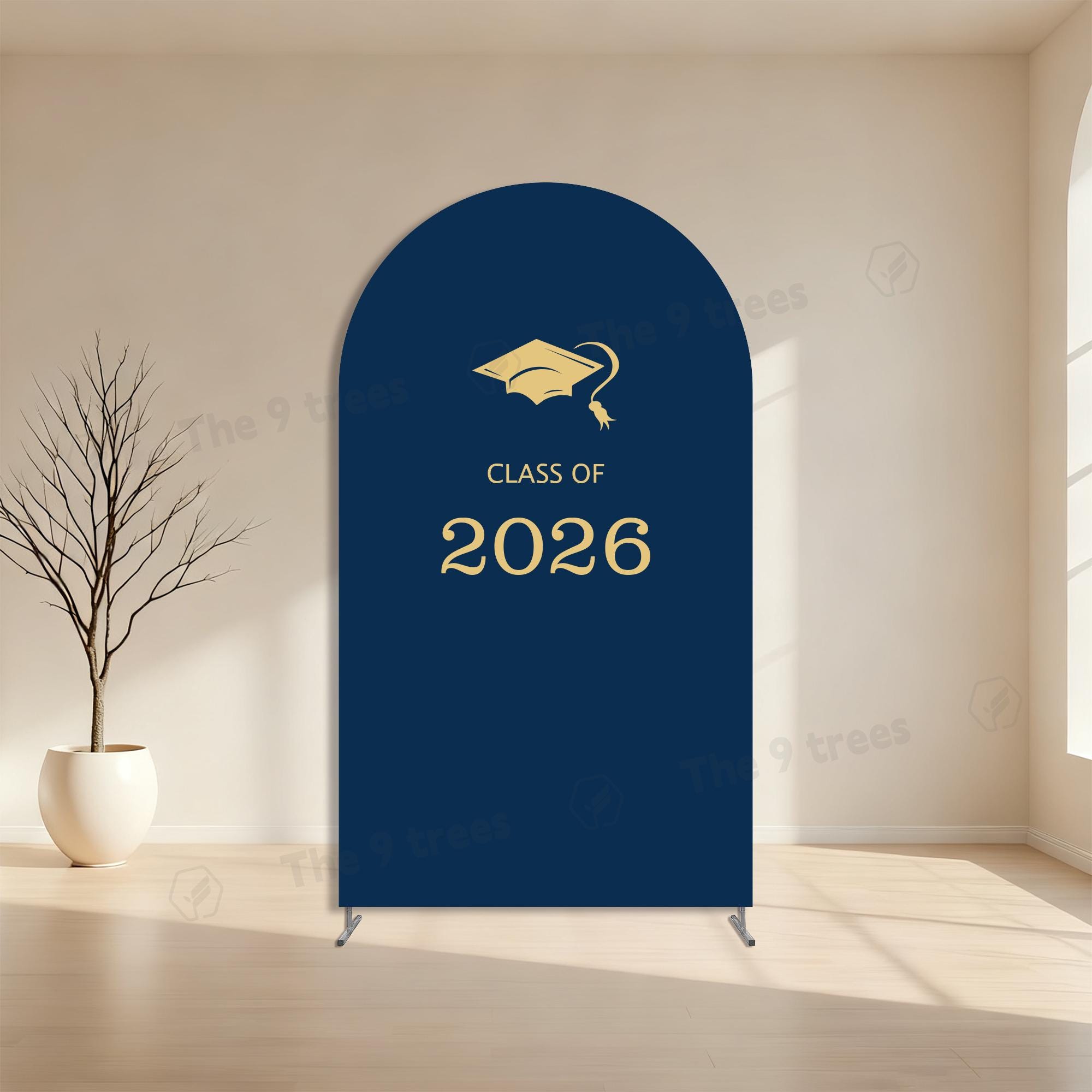 2026 Graduation Arch Backdrop – Grad Cap Photo Booth, Polyester Cover ...