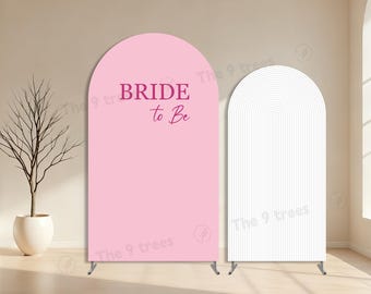 Custom Rose Pink Bride To Be Arch Cover: Bridal Shower Decor
