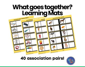 Association PDF correspondante | Activité visuelle photo réelle | Orthophonie, éducation spéciale, Autisme, Vocabulary Builder