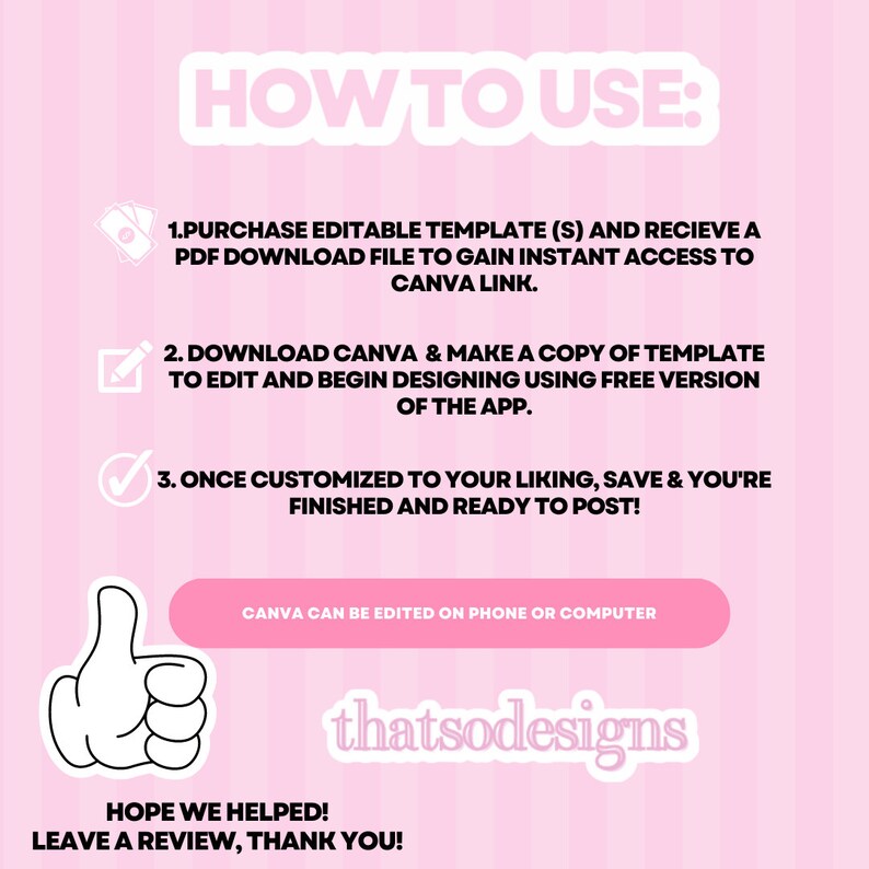 Printable Business Card Design Pink Black Brand Women Empowerment DIY