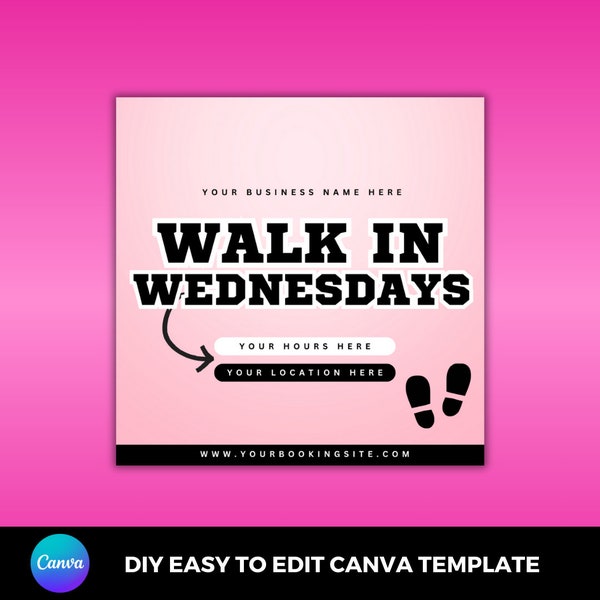 DIY Walk In Wednesdays Canva Template