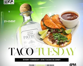 Lounge Club Taco Tuesday Tequila Canva Template