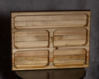 Handmade wooden organiser, desk tidy, office organiser.