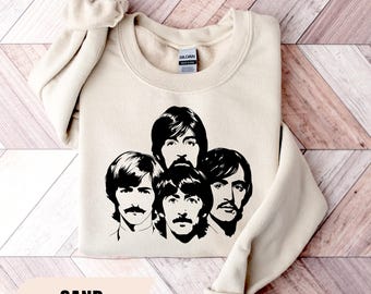 The Beatles Head Sweatshirt, Beatles Music Hoodie, 90s Vintage Beatles Shirt, Gift For Beatles Fan, Rock Band Sweatshirt, Kids Music Gift