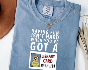 Having Fun Isn't Hard When You've Got A Library Card Arthur Shirt, Arthur and Friends Shirt, Childhood Tee, Retro Cartoon T-Shirt, Kids Gift